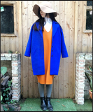 2016秋冬新款茧型毛呢外套韩版中长款宽松蝙蝠袖羊毛呢子大衣女