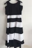 Vero Moda2016夏季新品露肩黑白简约拼接连衣裙31626Z020包邮