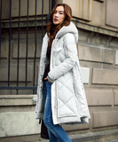 2015韩版新款棉衣女长款过膝棉大衣宽松羽绒服加厚带绒带手套大码