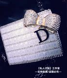 韩国时尚珠光镶钻蝴蝶结女汽车驾驶证套行驶证套证件收纳卡包钥匙