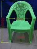 最新浅绿色扶手塑料椅子靠背加厚户外大排档餐椅休闲沙滩椅 两张