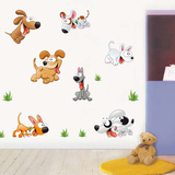 三代可移除墙贴纸儿童房幼儿园宠物店装饰墙贴画狗狗史努比斑点狗
