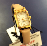 美国代购 Kate Spade 方形母贝罗马小表盘 复古裸色真皮女表手表