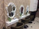 时尚单面镜台挂墙美发理发店壁挂化妆镜台柜子发廊镜子白色