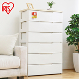 日本爱丽思高质感树脂卧室收纳柜白色组合五斗柜衣物整理柜HG-726