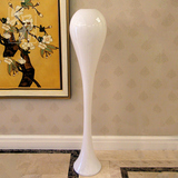 知根 现代时尚花瓶 客厅落地白色大花瓶 家居摆设装饰插花瓶花器