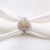 金源祥珠宝 18K黄钻戒指镶嵌 蒂芙尼Tiffany来石加工定制设计镶嵌