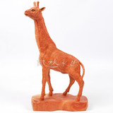 凯秋非洲花梨木手工雕刻摆件长颈鹿家居风水摆设木雕鹿商务工艺品