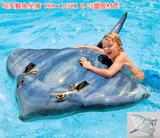 INTEX儿童水上充气坐骑动物游泳圈坐圈鳐鱼座骑成人沙滩玩水玩具