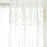 绣花窗纱白色窗帘定制 简约现代飘窗纱帘成品 卧室阳台纯色麻纱