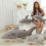 创意玩具大白鲨鲨鱼毛绒玩具大号公仔男朋友抱枕靠生日礼物送女生