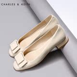 CHARLES&KEITH单鞋 CK1-70920009 铆钉方头方跟女鞋单鞋