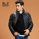 B＆Z2015秋冬装新款男士修身羽绒服立领时尚修身商务短款保暖外套