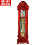 汉时欧式落地钟客厅实木创意机械座钟现代时尚立钟报时钟HG5012