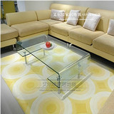 特价简约简欧现代白黄圈圈个性地毯客厅卧室茶几沙发腈纶羊毛地毯