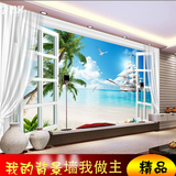瓷砖壁画 电视背景墙砖 客厅陶瓷背景拼图 3D立体风景海景窗户