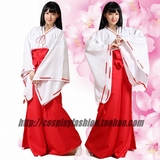 促销动漫犬夜叉COSPLAY服装 桔梗COS服和服 日本巫女服 摄影道具