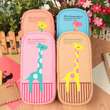帆布笔袋韩国简约女生文具盒大容量日韩版女孩文具袋初中学生可爱