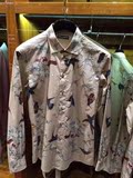 DG杜嘉班纳2016新款男装燕子印花图案长袖商务休闲衬衫正品代购