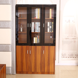 简约现代书柜书架实木质整体板式中式自由组合组装二三门特价包邮