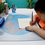 超大号环保PVC硬面儿童学习写字书桌垫绿色护眼地图办公桌垫台垫