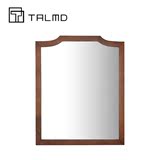 TALMD缇纳美系列简约美式乡村风格实木壁挂妆镜装饰镜做旧镜子