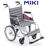三贵轮椅车 MOCC-43L 日本MIKI免充气轻便折叠 老人残疾人代步车