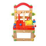 木制鲁班椅螺母拆装组合工具椅 女孩男孩0-3-5-6岁 儿童益智玩具