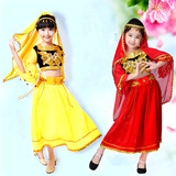 新款儿童印度舞蹈服演出服幼儿新疆舞表演服女童少数民族舞蹈服装