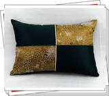 中式古典红木沙靠垫抱枕复古丝绸绿色富贵花靠包靠枕腰枕含芯