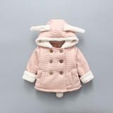 婴儿棉衣保暖外套女宝宝冬装加厚外套韩版可爱夹克衫婴儿加绒外套