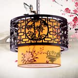 新中式吊灯客厅灯 仿古典羊皮灯 现代木艺吊灯 茶楼餐厅楼梯灯具
