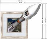 2016立体墙贴航天壁画小孩卧室创意火箭贴纸神州飞船静物1片109
