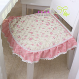 4个包邮苏菲绗缝坐垫布艺田园韩式单垫凳子椅子坐垫椅垫粉色绿色