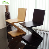 一家一匠简约现代餐椅子实木咖啡厅休闲北欧靠背艺术设计师椅132