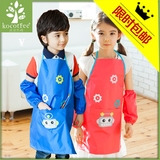 韩国KK树儿童画画衣套装防水透气耐脏宝宝罩衣3-6-9-12岁小孩围裙