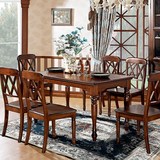 美式乡村餐桌椅组合中小户型长方形 欧式餐桌 吃饭桌子新古典餐桌