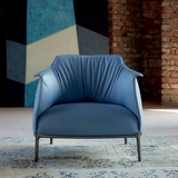 单人真皮沙发 个性设计师悠闲扶手椅 Poltrona 英伦欧式创意沙发