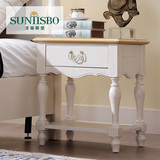 圣蒂斯堡约尚地中海实木床头柜简约卧室美式床边储物白色柜子