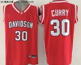 Wildcats 30 Stephen Curry Red Basketball NCAA Jersey库里球衣