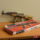 80年代 老玩具 怀旧玩具 铁皮玩具 发火冲锋枪  MF138