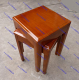 宜家实木大方凳圆凳 仿古凳 家用凳子 实木加固 橡木凳可叠加新品