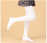 女童连裤袜白色纯棉儿童舞蹈连体裤袜子秋加厚黑中大童针织打底裤