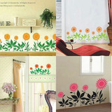 客厅走廊卧室时尚创意艺术花卉墙贴玻璃贴【向日葵】