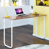 铁架木板组装简单家用办公台式电脑桌一体机笔记本工作写字台书桌