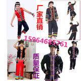 佤族族男装/苗族服装云南少数民族舞蹈演出服装服饰/壮族服装D-11