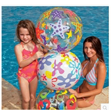 正品儿童宝宝海边戏水沙滩超大弹充气玩具球流行组沙滩球