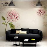 大型壁画墙纸客厅卧室 美式复古玄关花卉温馨背景墙 山茶花之恋