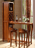 乌金木吧台简约现代全实木吧凳带吧椅斑马木现代中式纯实木家具