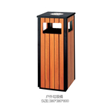 欧式户外垃圾桶 钢木质分类环卫环保时尚垃圾箱 单筒双桶果皮箱